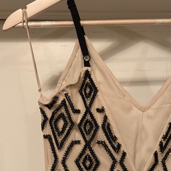 ALICE + OLIVIA Arlette Midi Dress Black/Cream Size 2 - Picture 12 of 12